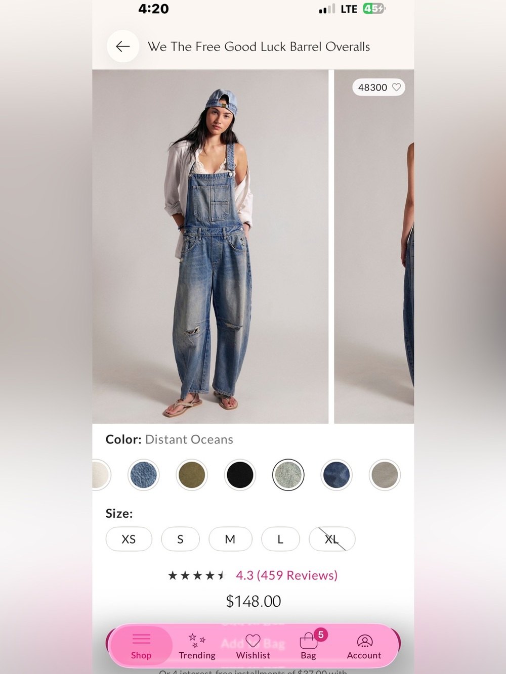We The Free Good Luck Barrel Overalls